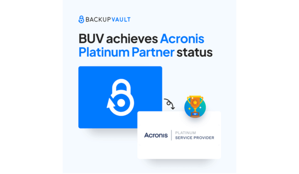 BackupVault Achieves Acronis Platinum Partner Status